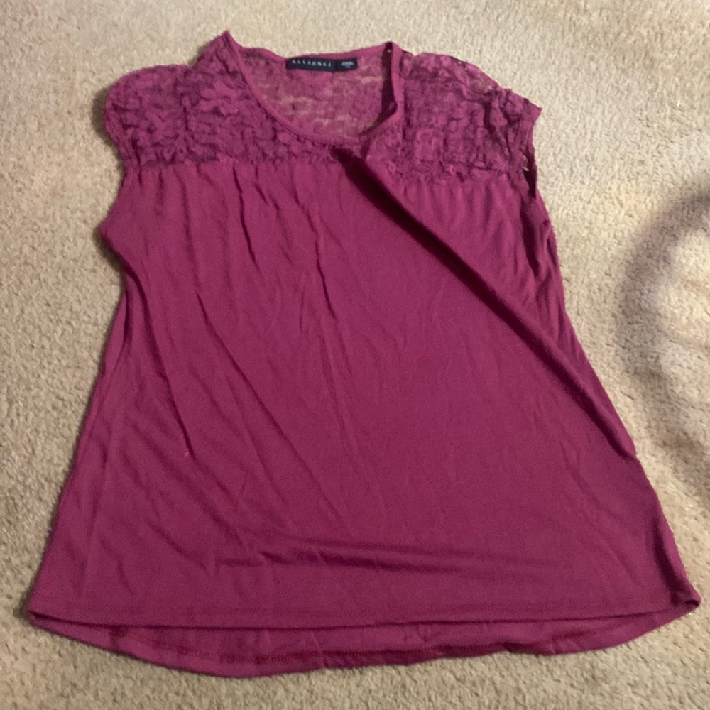 T-shirt with Lace Top
